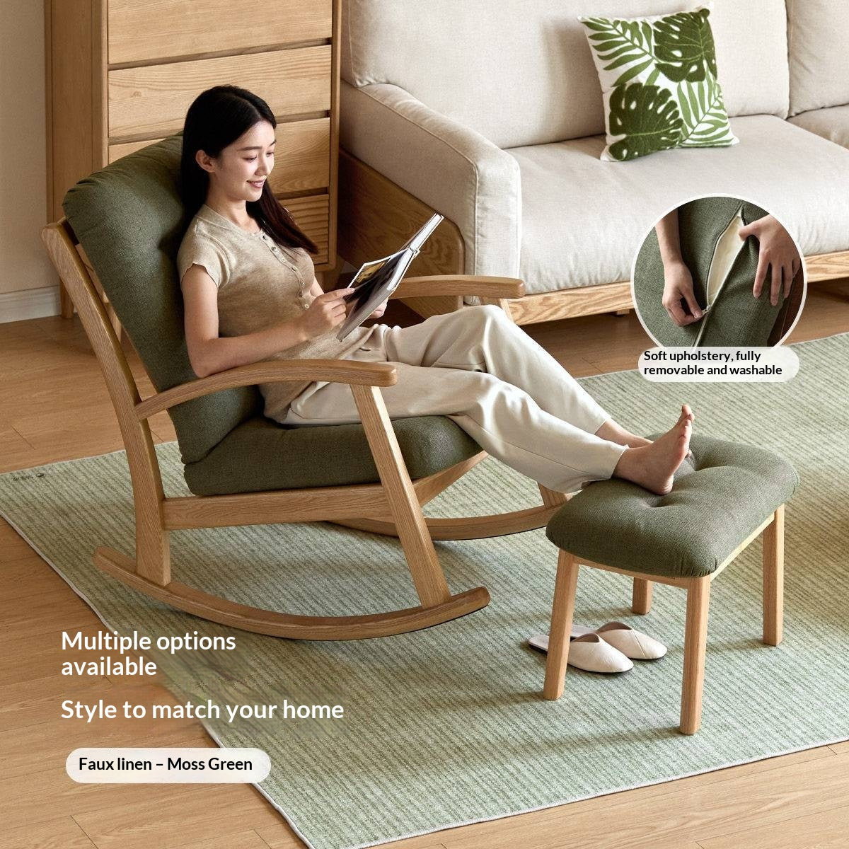 Oak Solid Wood Rocking Chair