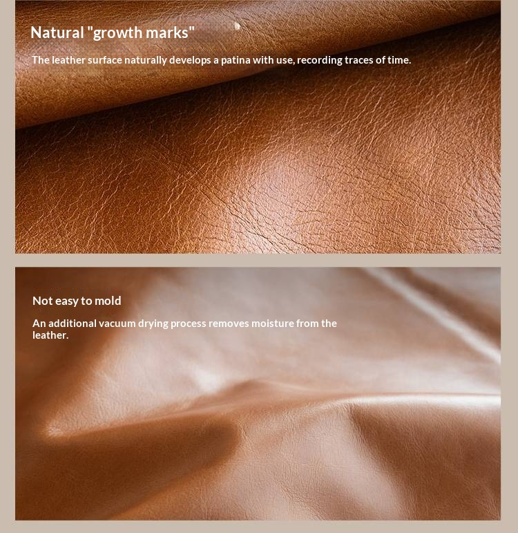 Genuine Leather Bauhaus Style Double Bed with Top Grain Cowhide Soft Backrest