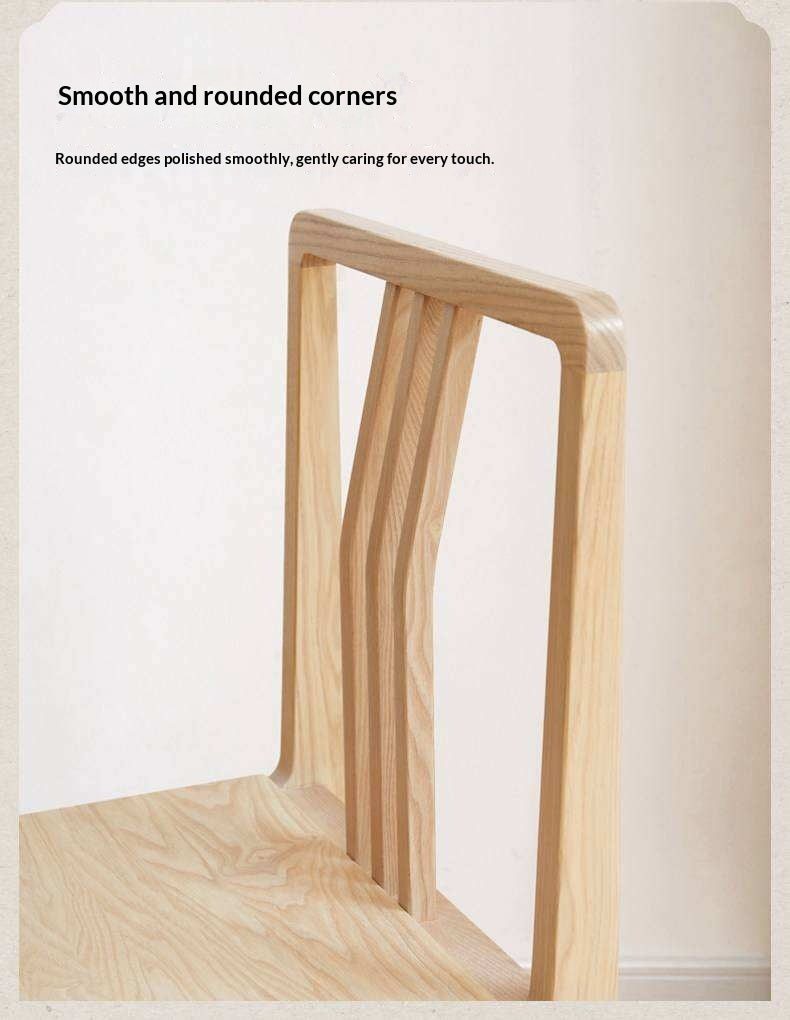 Set 4pcs Black Walnut, Ash Solid Wood Dining Chair