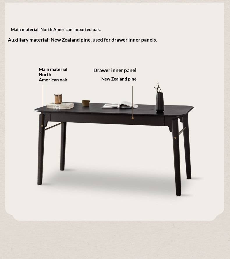 Oak Solid Wood Modern Simple Computer Desk