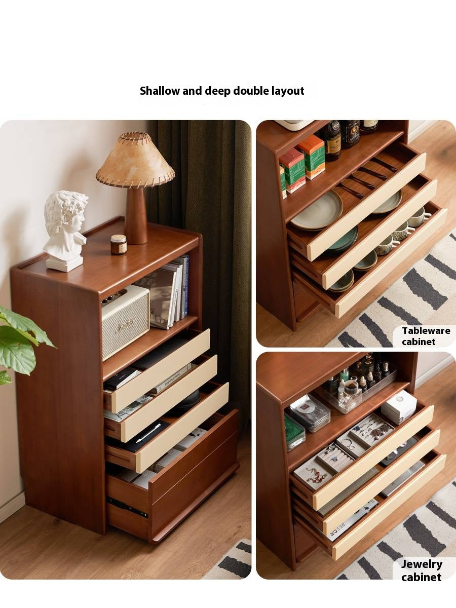 Poplar Solid Wood Antique Style Side Cabinet