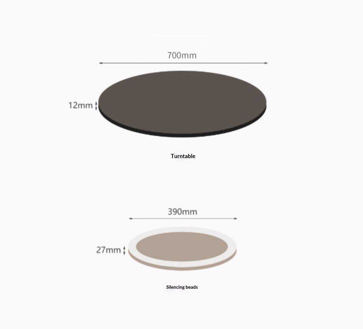 Accessory Set – Slate Lazy Susan Turntable, Stainless Steel Hooks, and Bookcase Mat