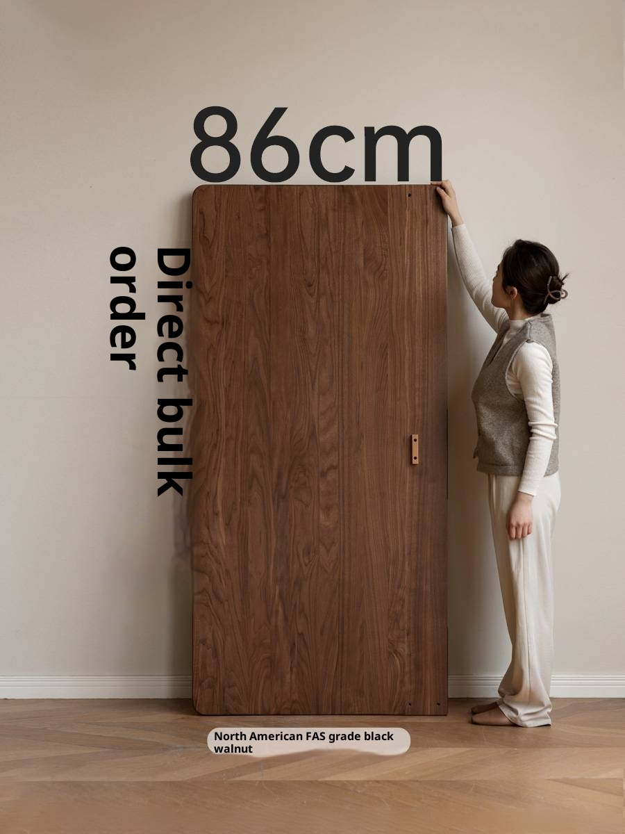 Black Walnut Solid Wood Modern Minimalist Bed