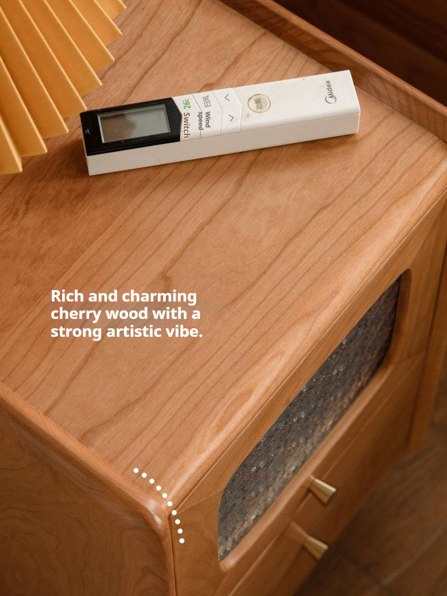 Cherry Solid Wood Nightstand.