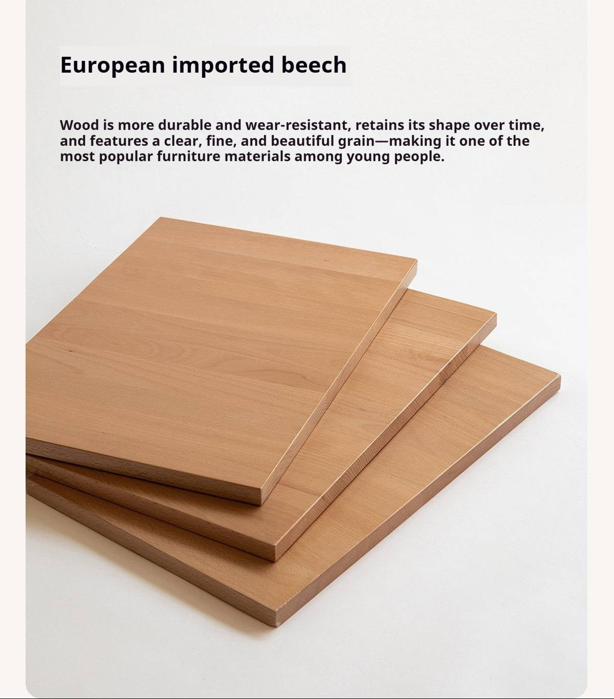 Beech Solid Wood Minimalist Pull-Out Sofa Bed