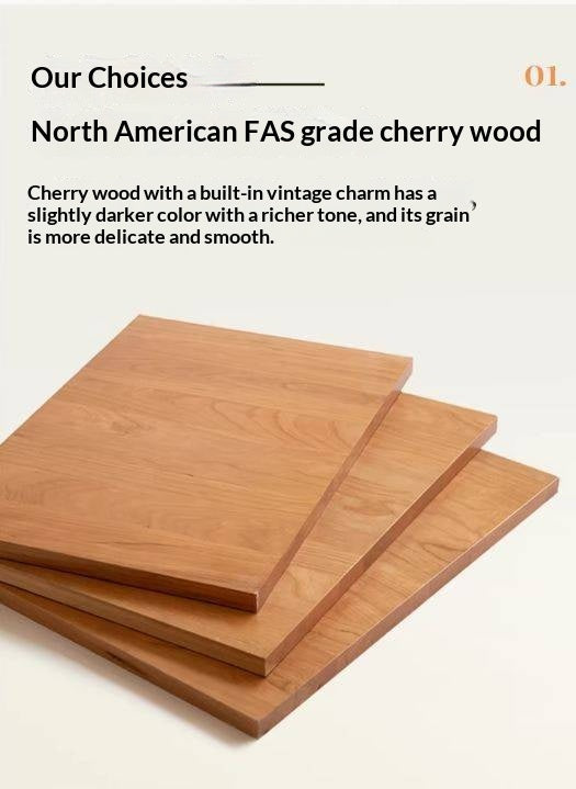 Cherry Solid Wood Retro Nine Bucket Cabinet