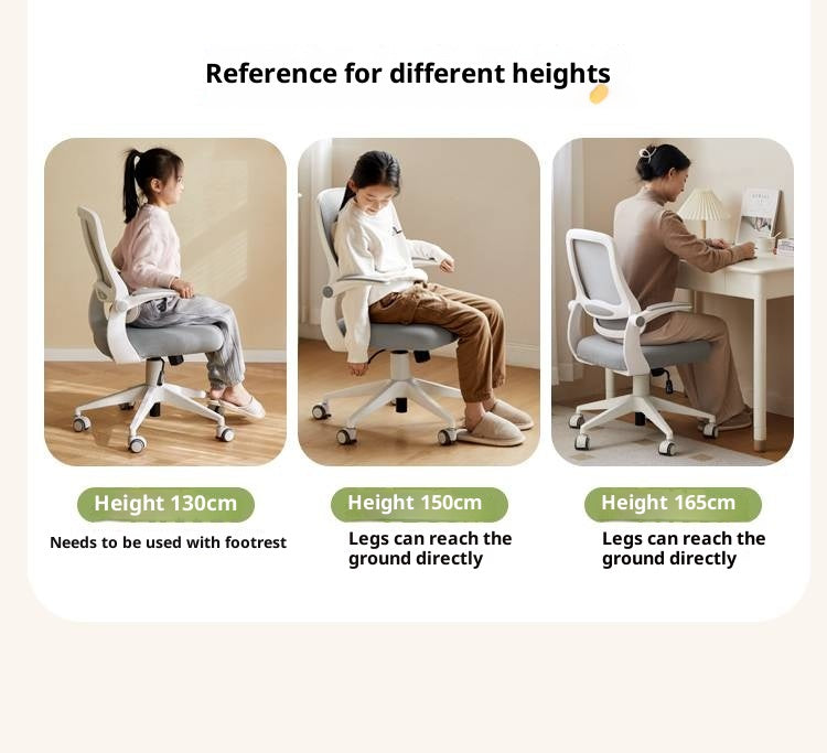 Children's Study Chair With Adjustable Backrest And Lifting Mechanism