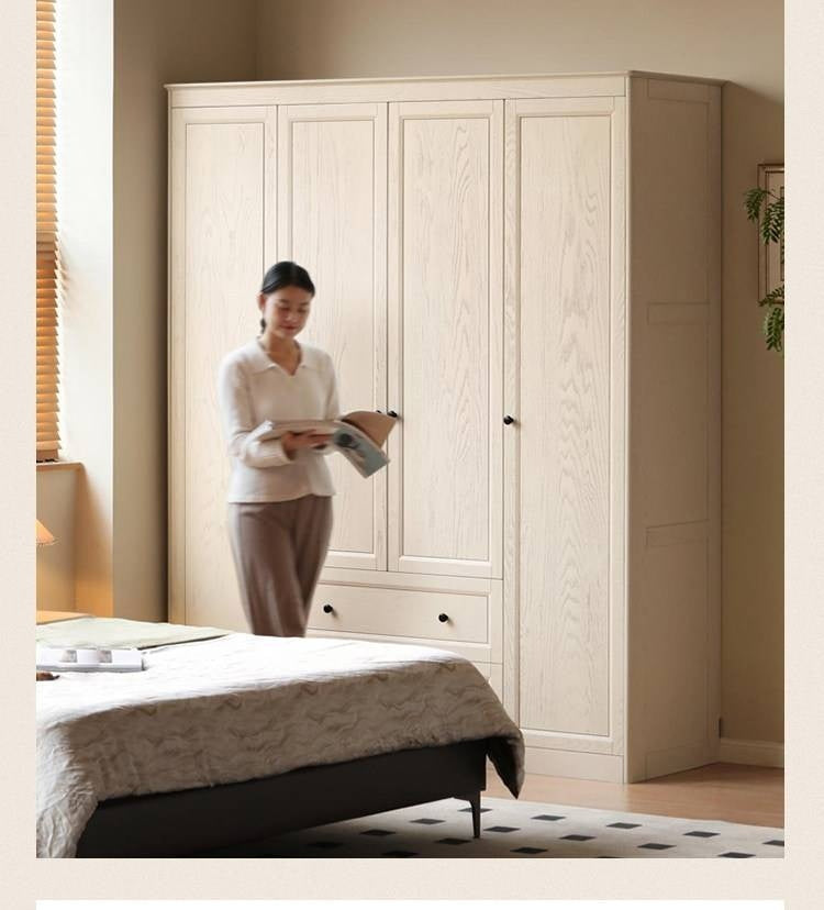 Ash Solid Wood American Style Wardrobe