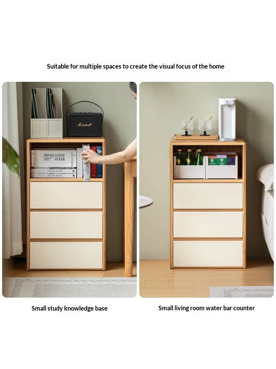 Oak Solid Wood Floor Side Cabinet