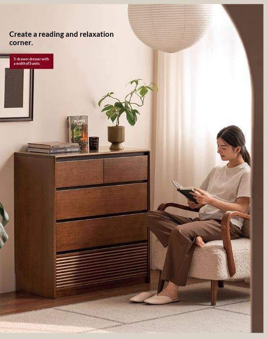 Solid Longan Hardwood Chest of Drawers