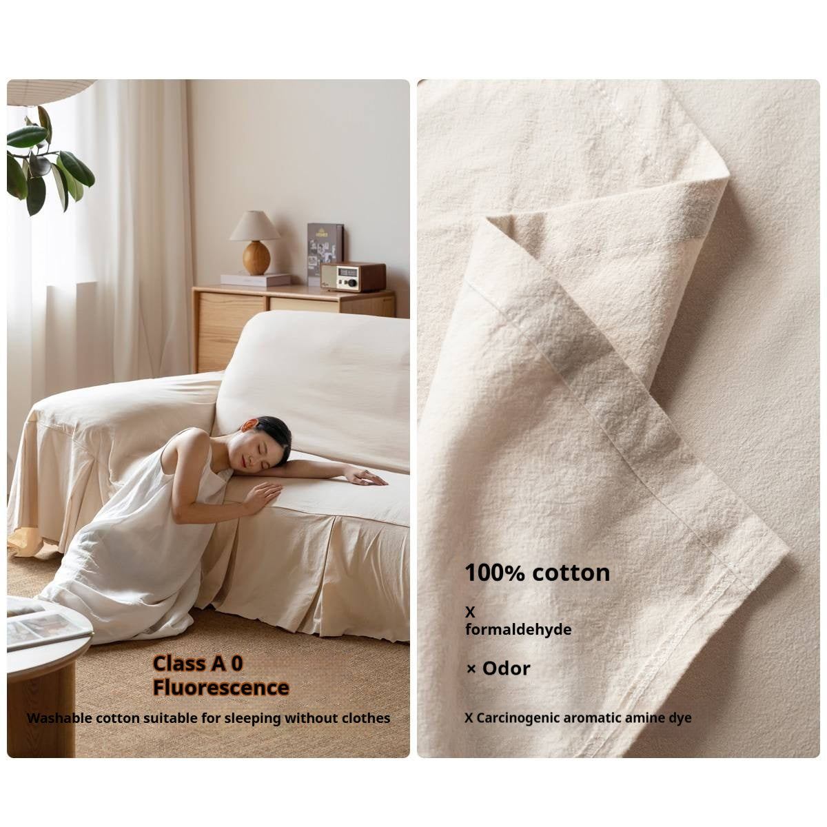 100% Cotton Sofa Cover, All-Season Washable Slipcover, Breathable Dustproof Sofa Protector