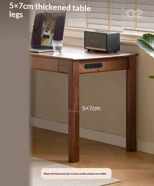 Black Walnut, Ash Solid Wood Office Desk