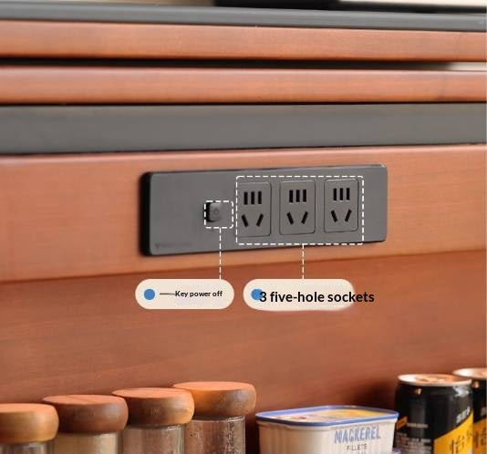 Tulipwood Solid Wood Vintage Style Stone Slab Bar Table