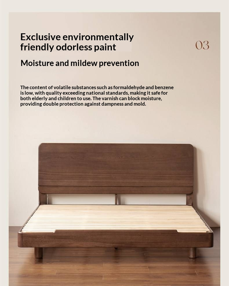 Sandalwood Solid Wood Modern Simple luminous Multifunctional Bed