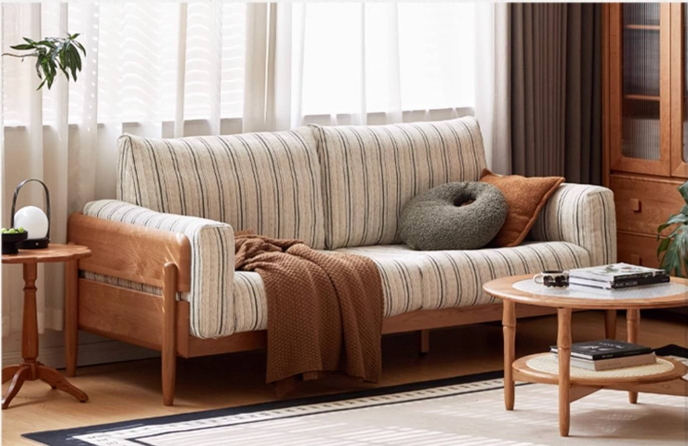 Cherry Solid Wood Sofa Living Room Antique