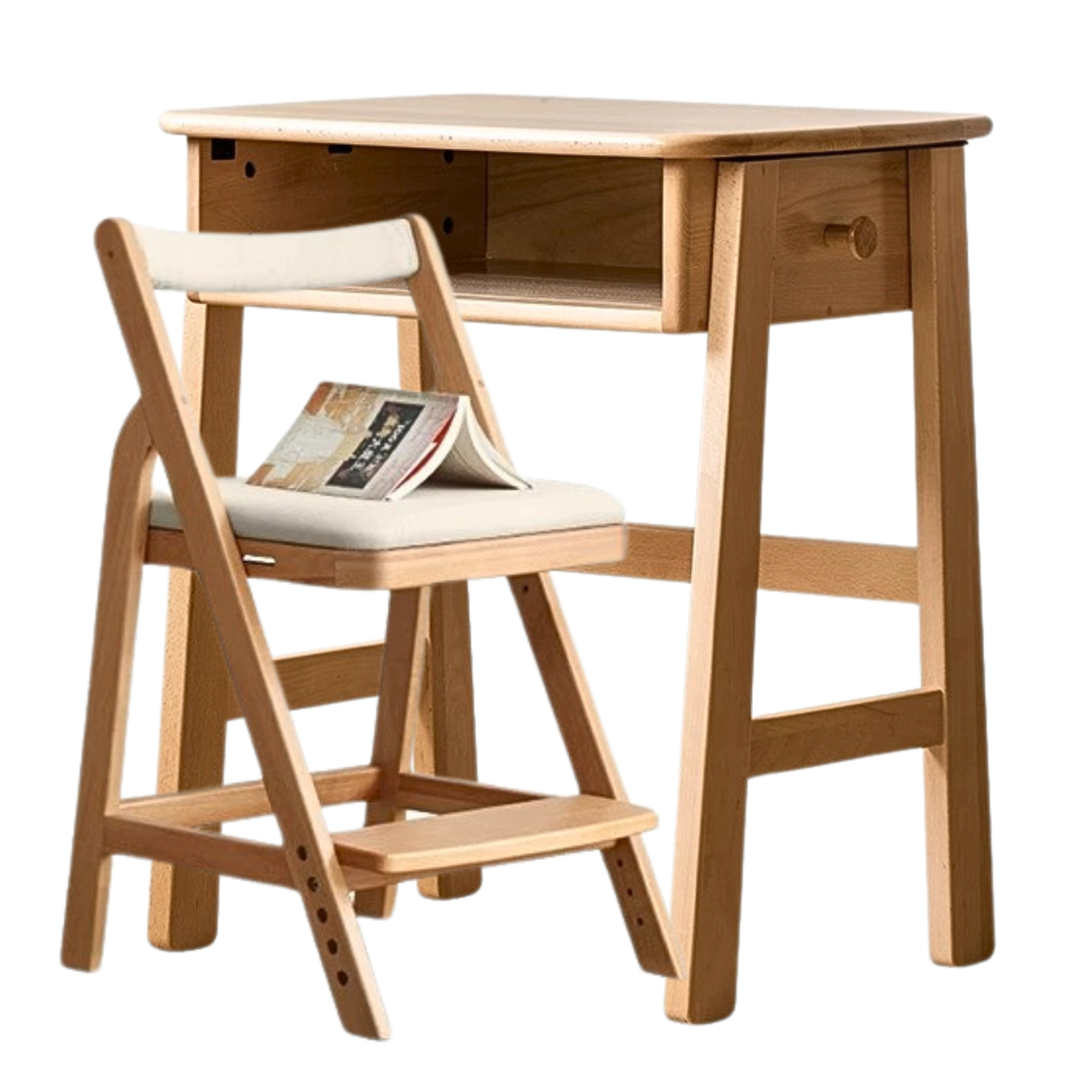 Beech solid wood children's small desk