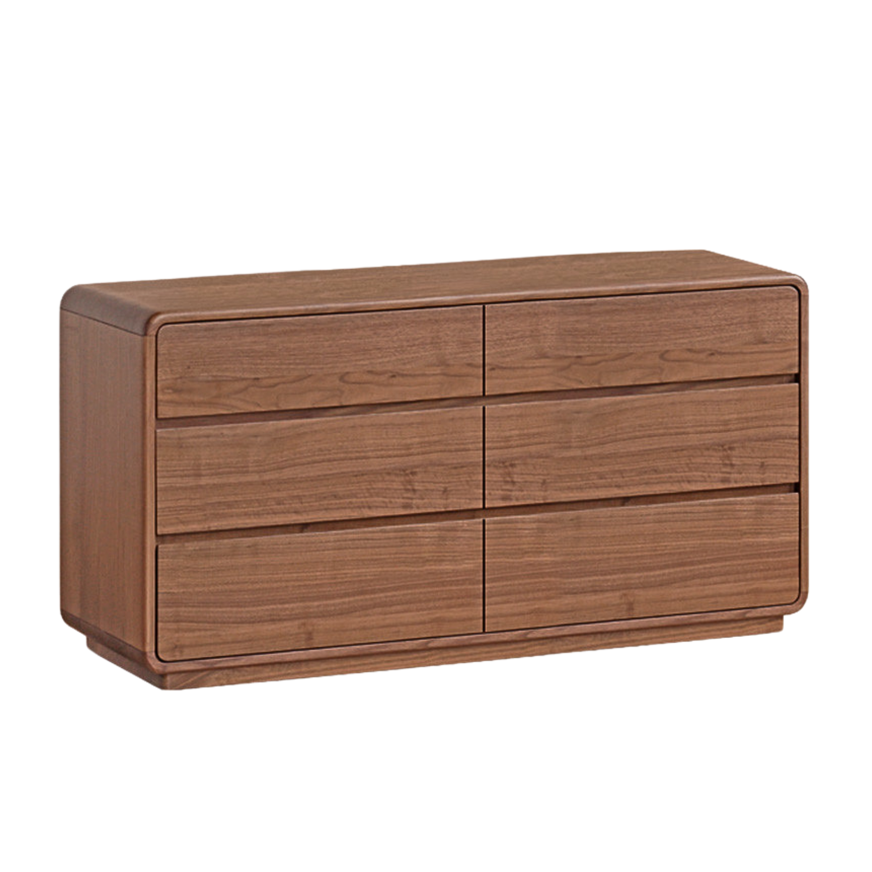 Black walnut solid wood dressing table chest of drawers