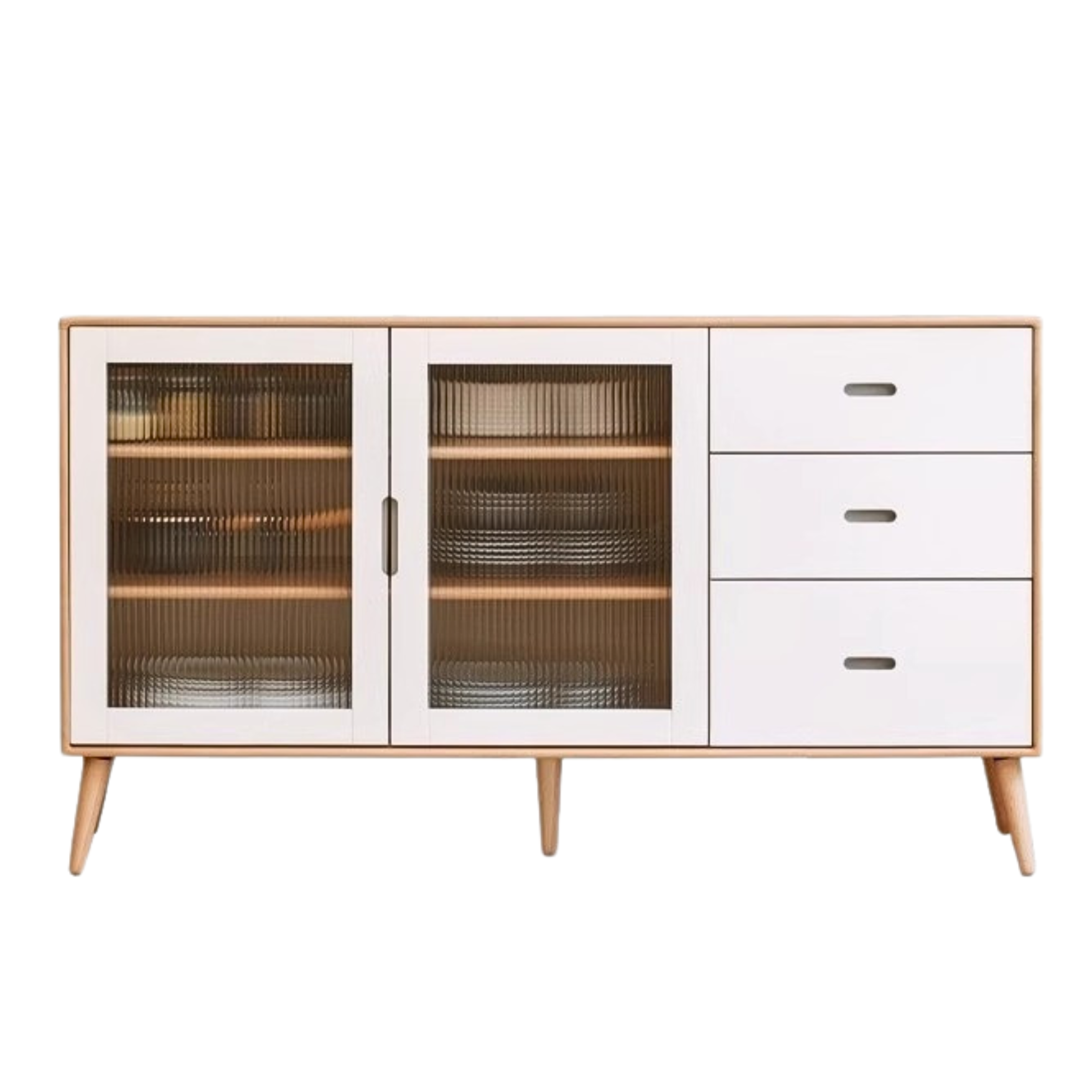 Beech, birch Solid Wood Cabinet Wall mounted Integrated,