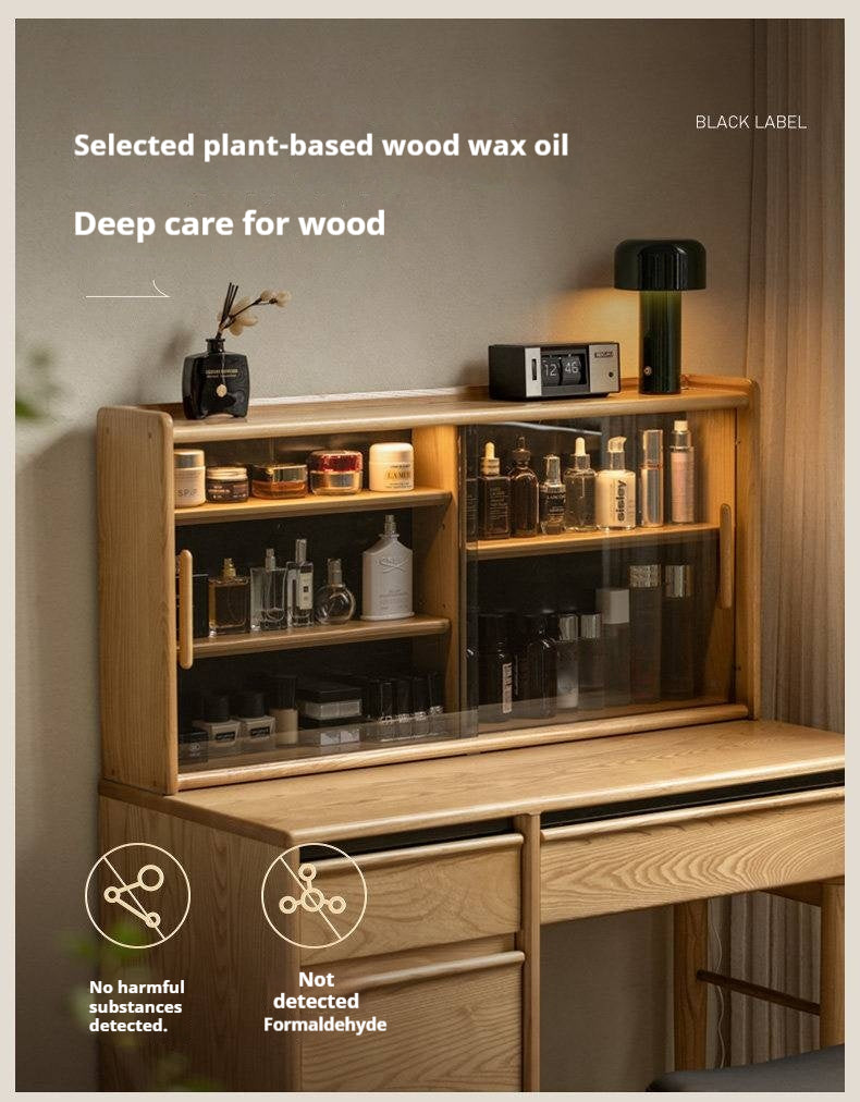 Ash Solid Wood Modern Multifunctional Vanity Table