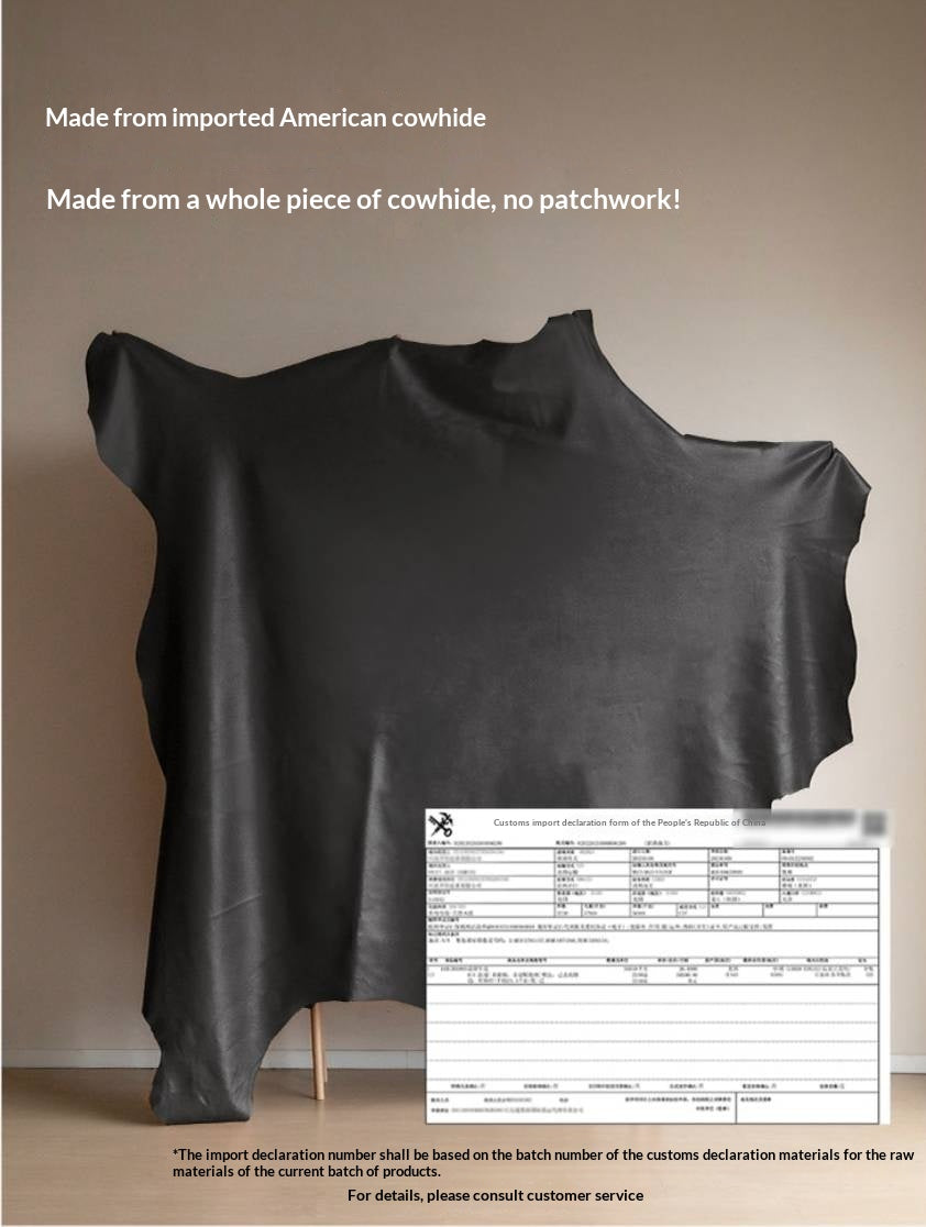 Genuine Leather  Oversized Tufted  Deep-Cushion  Sofa