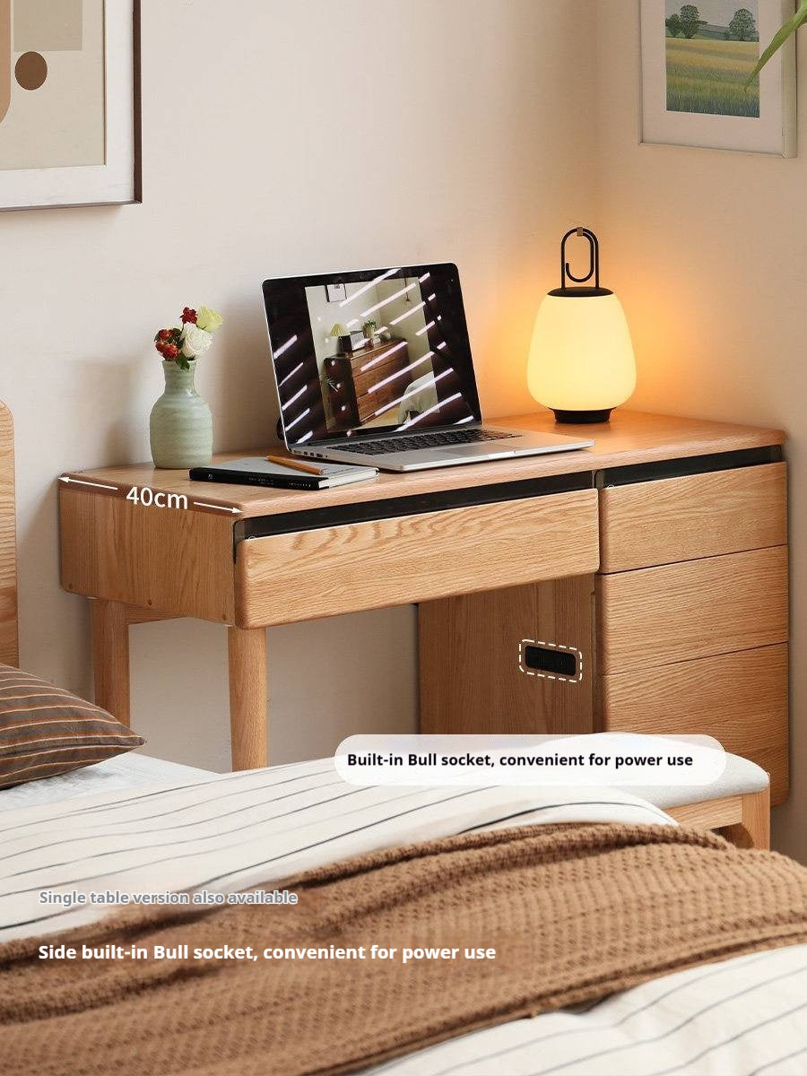 Ash, Oak Solid Wood Multifunctional Modern Vanity Table