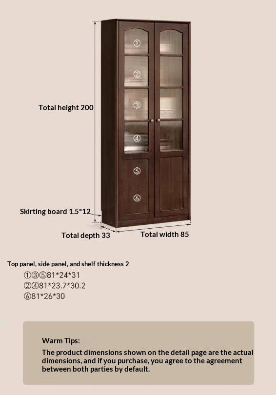 Poplar Solid Wood French Retro Style Floor Standing Display Bookcase