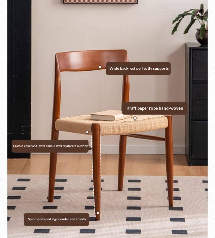 Set 4 pcs Ash, Beech, Cherry Solid Wood Dining Rope Chair