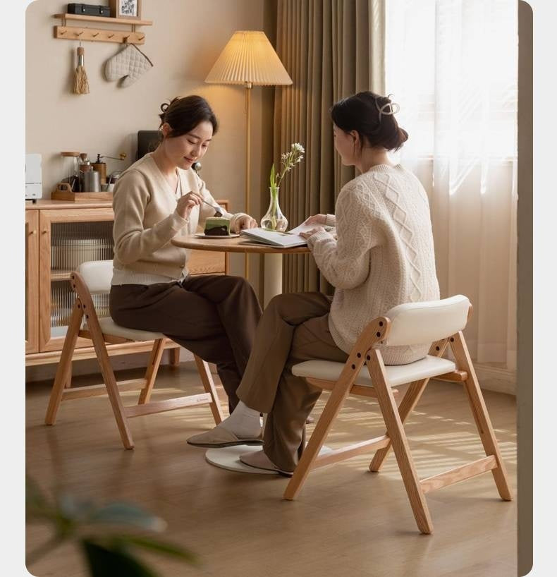 Solid Rubberwood, Oak Solid Wood Organic Leisure Folding Chair