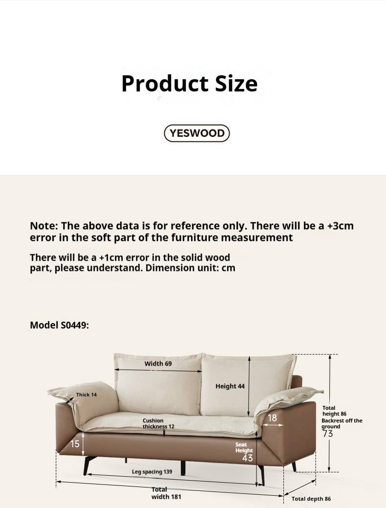 Technology Cloth folding Down Sofa,