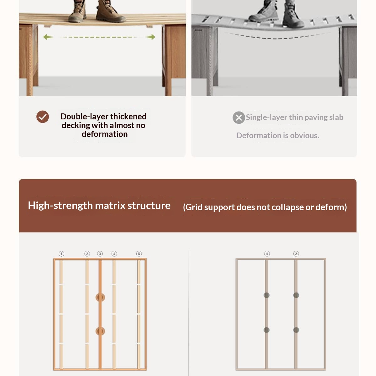 Rubberwood Solid Wood Bauhaus Platform Bed with Adjustable Headboard and Stainless Steel Legs