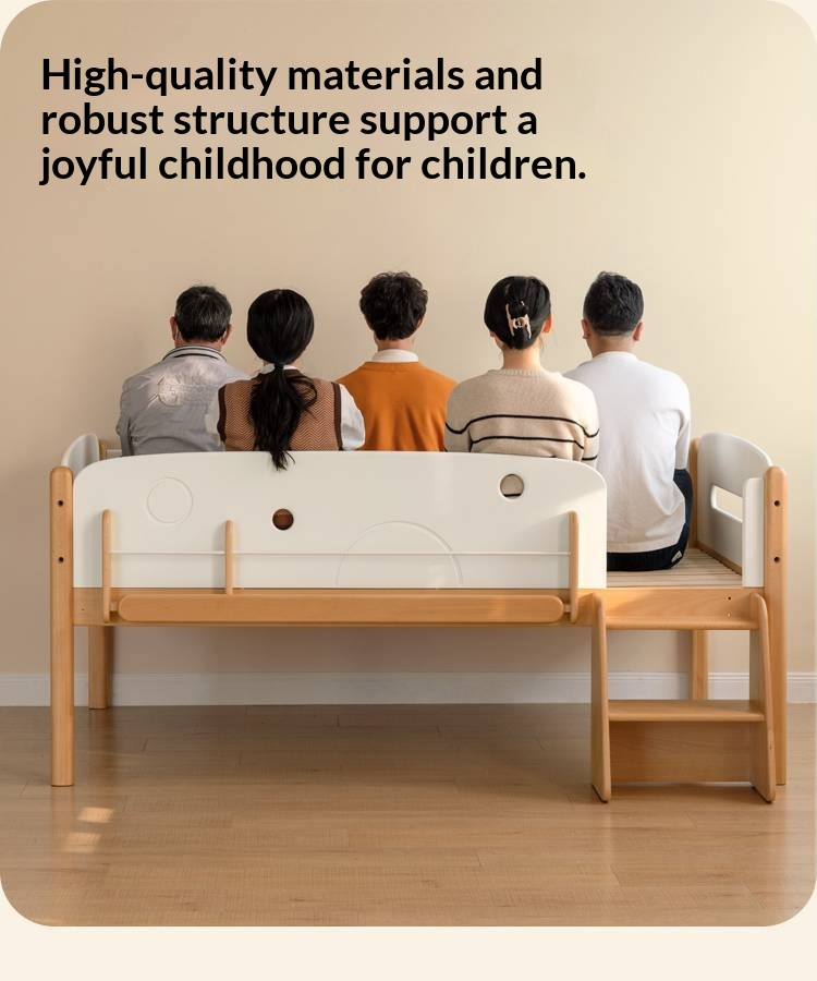 Beech Solid Wood Children's Multifunctional Storage Loft Bed