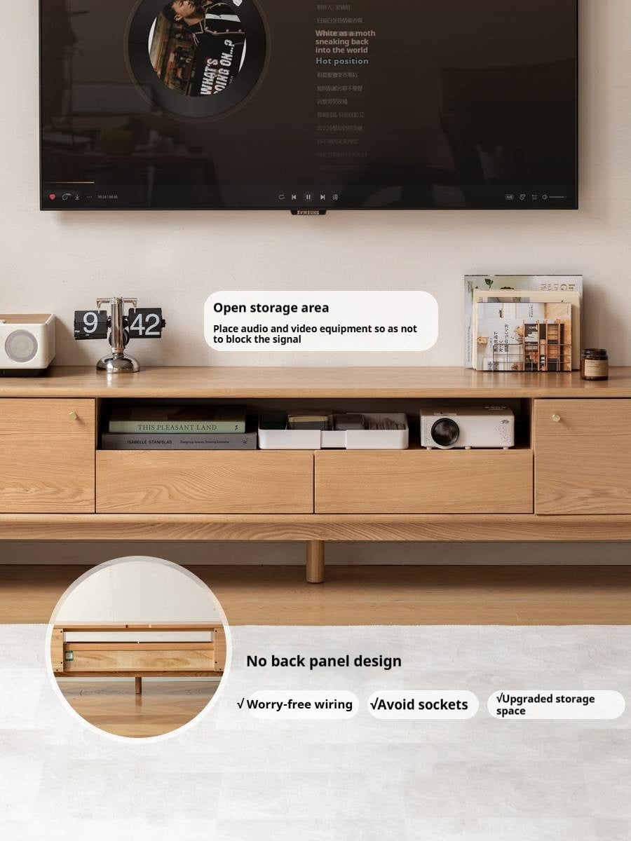Oak Solid Wood TV Stand.