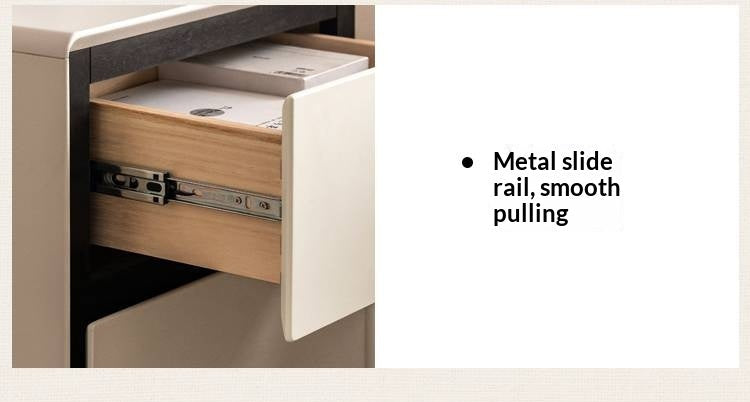 Solid Rubberwood Modern Minimalist Nightstand