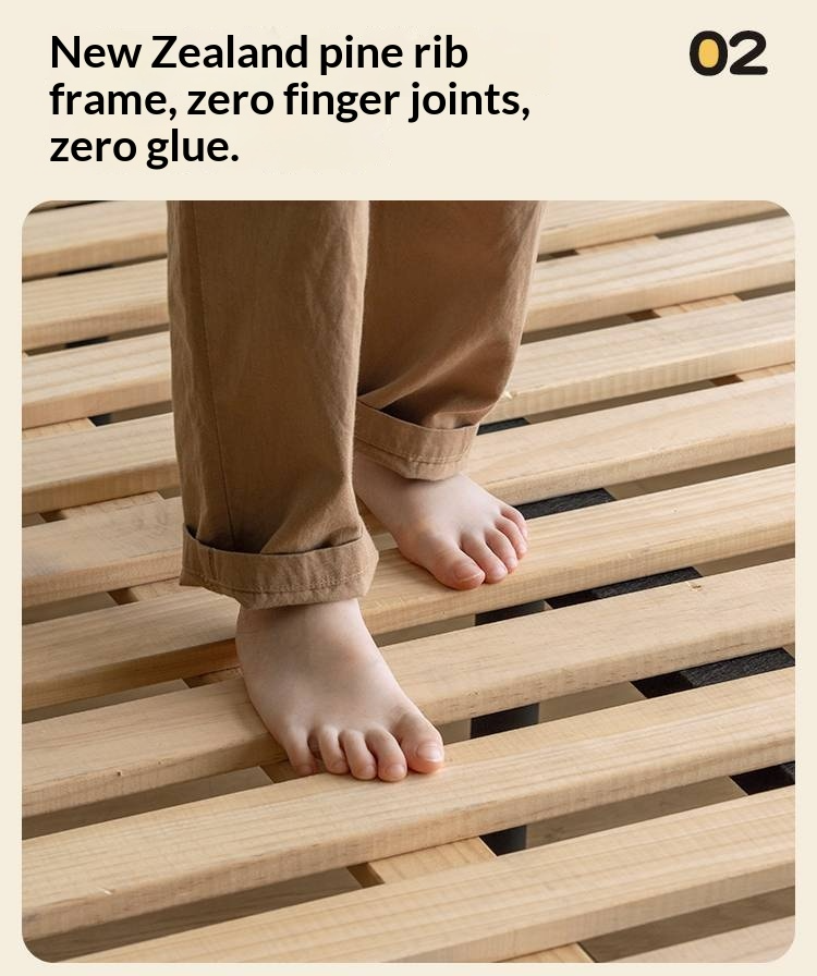 Сream style Organic Leather kid's Cloud Bed<