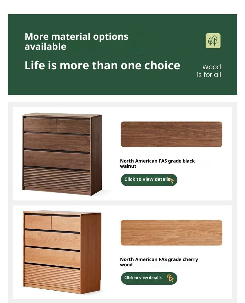 Ash Solid Wood Modern Minimalist Chest Of Drawers