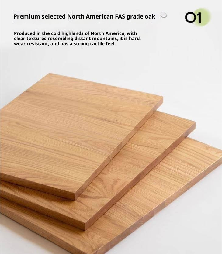 Oak, Beech Solid Wood, Solid Rubberwood Side Cabinet Nordic Style