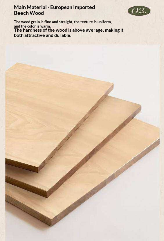 Beech Solid Wood American Retro Style Makeup Stool