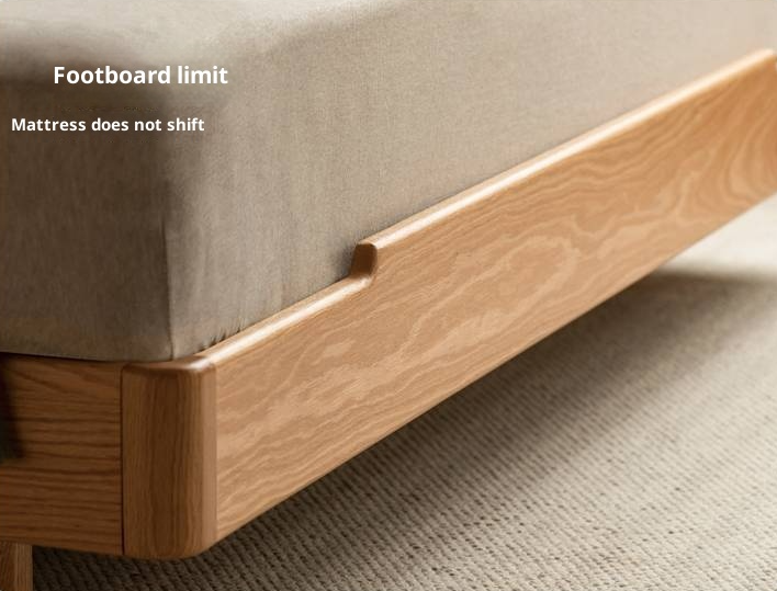 Oak, Ash Solid Wood Luminous Suspended Bed, Nordic Style