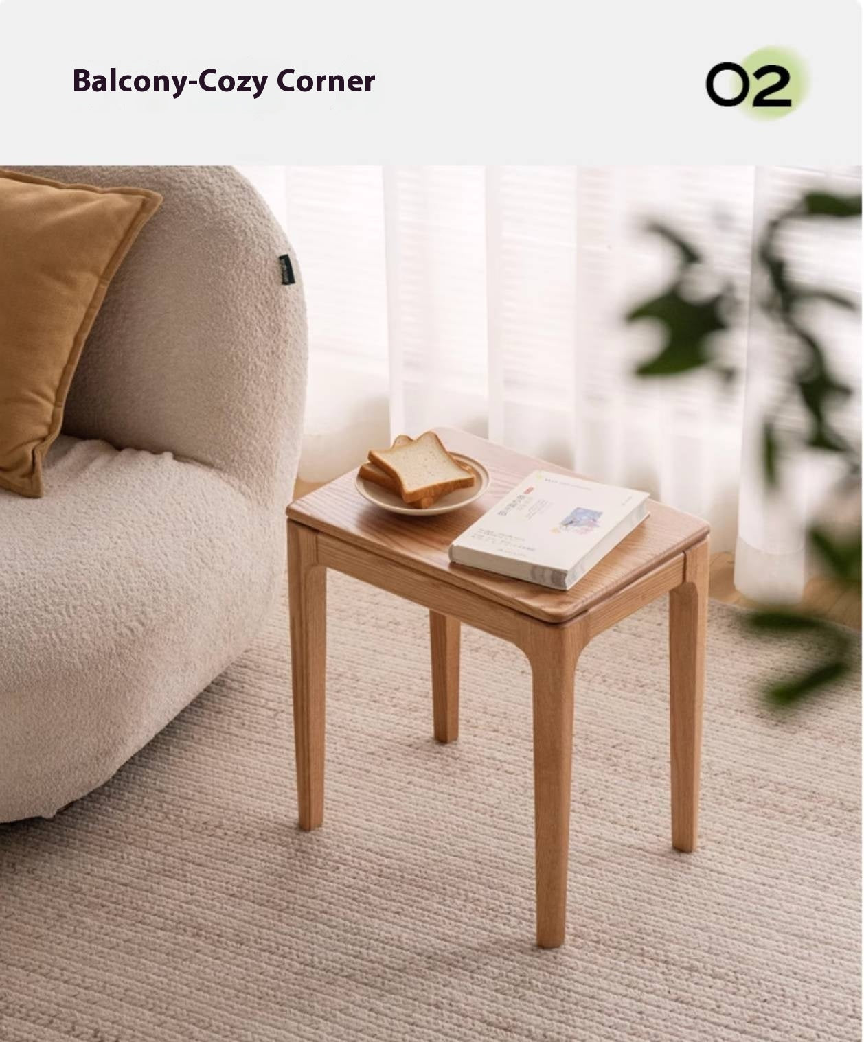 Oak, Ash Solid Wood Modern Style Stool