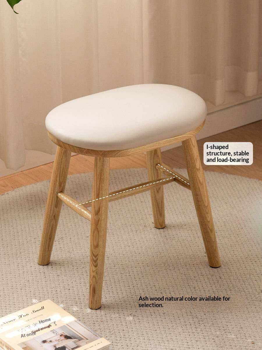 Ash, Cherry Solid Wood Dressing Stool