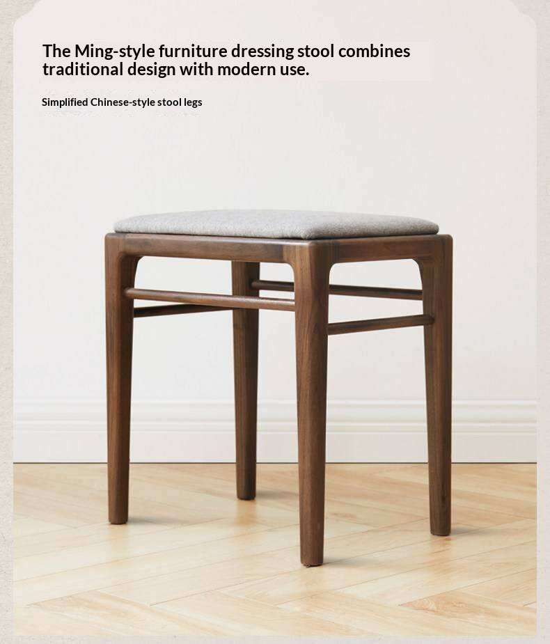 ASh Solid Wood Makeup Stool