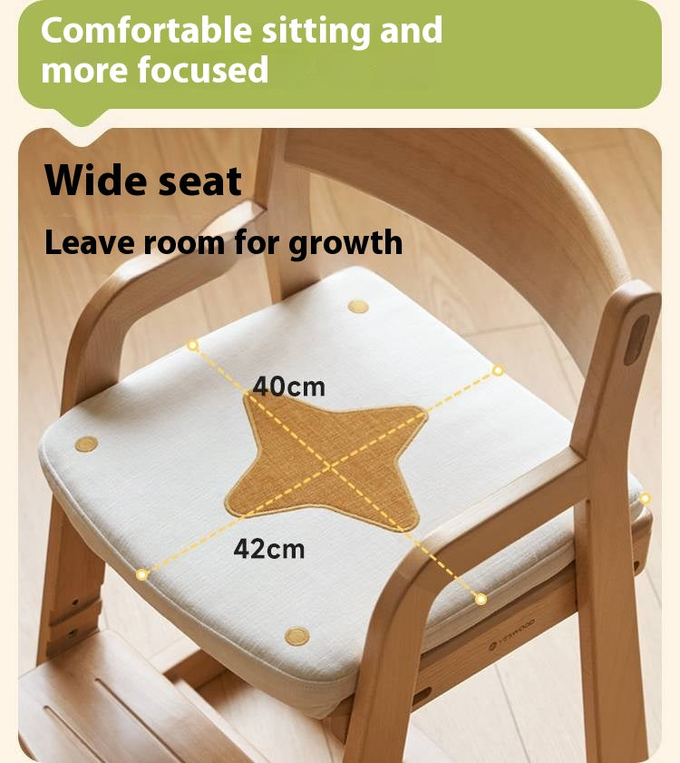 Beech Solid Wood Washable Kids Soft Chair