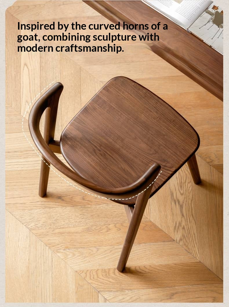 Black Walnut, Ash Solid Wood Dining Chair