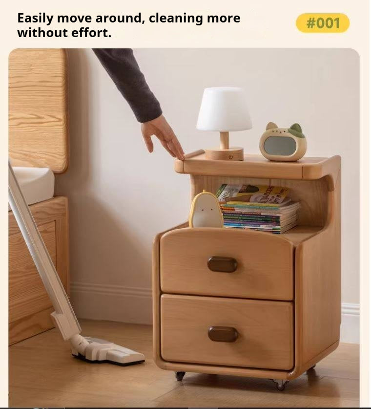 Beech Solid Wood Children's Nightstand Modern Minimalist