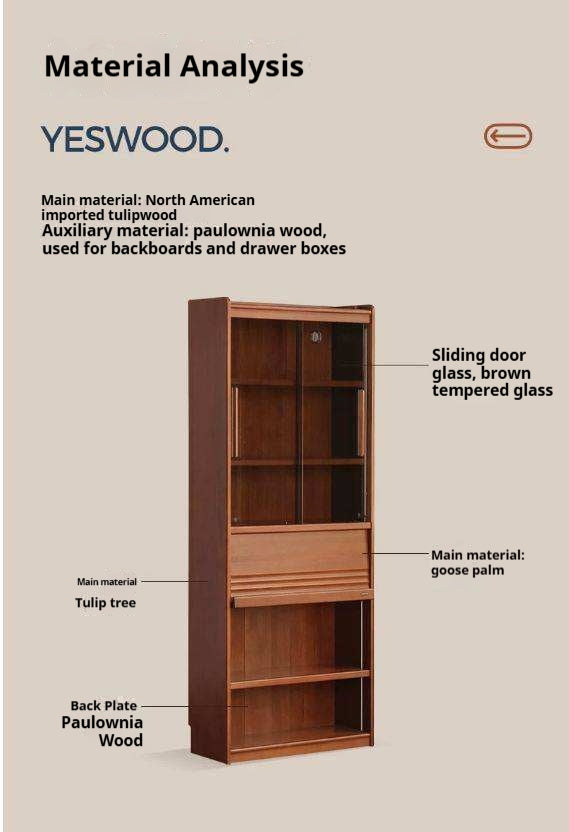 Tulipwood Solid Wood Antique Style Bookshelf