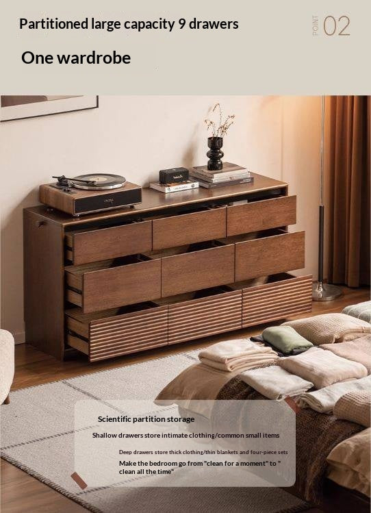 Solid Longan Hardwood Chest of Drawers
