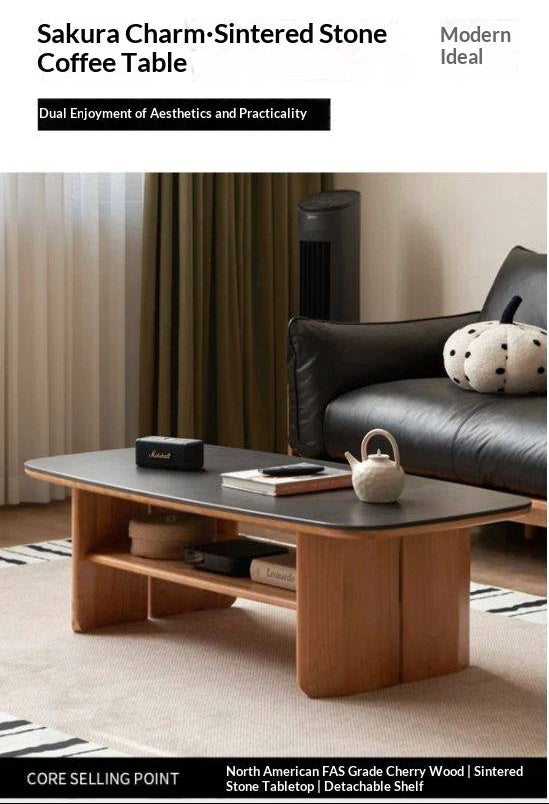 Black Walnut, Cherry Solid Wood Coffee Table