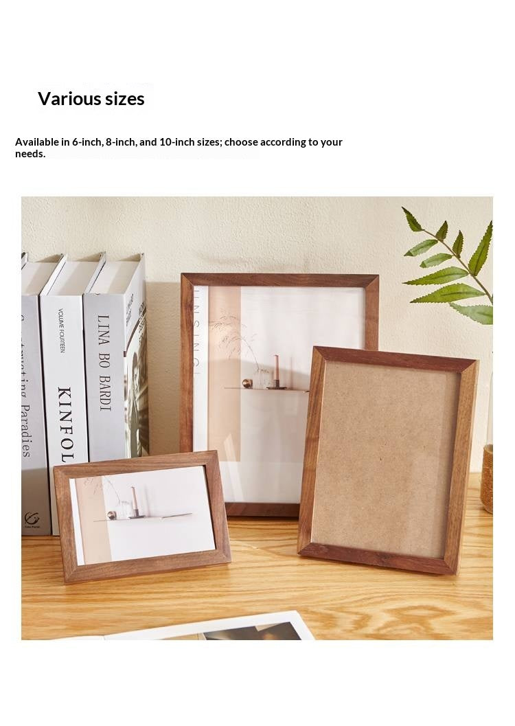 Beech, Black Walnut Solid Wood Nordic Freeze Frame Photo