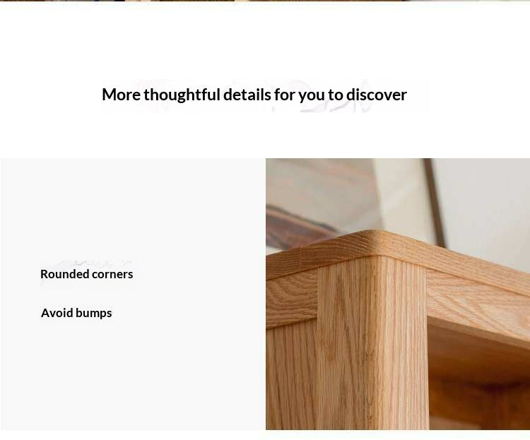 Oak, Solid Rubberwood Open Shelf Bookcase with Integrated Drawer