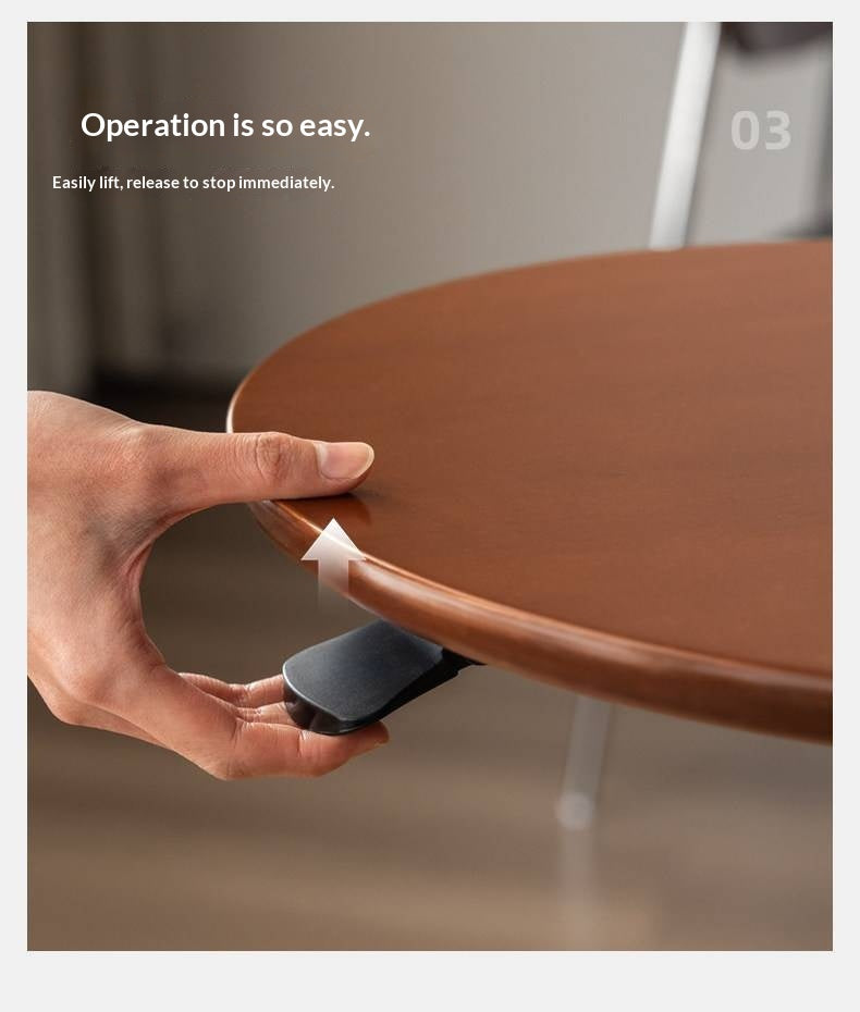 Poplar Solid Wood Vintage Style Adjustable Side Table